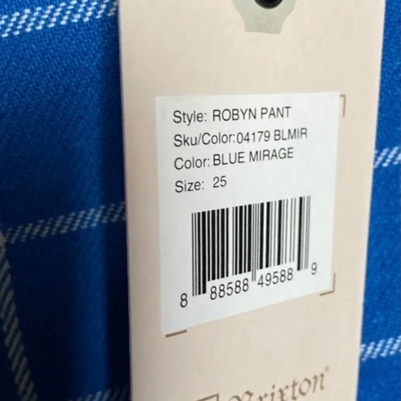 Brixton Robyn checkered pants new with tags - Picture 2 of 8